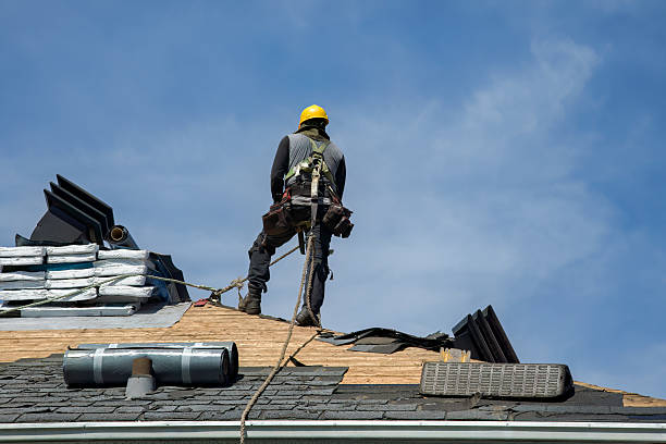 Professional Roof Installation technician working in Woodstock, VT